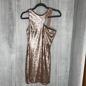 Charlotte Russe Rose gold sequin dress